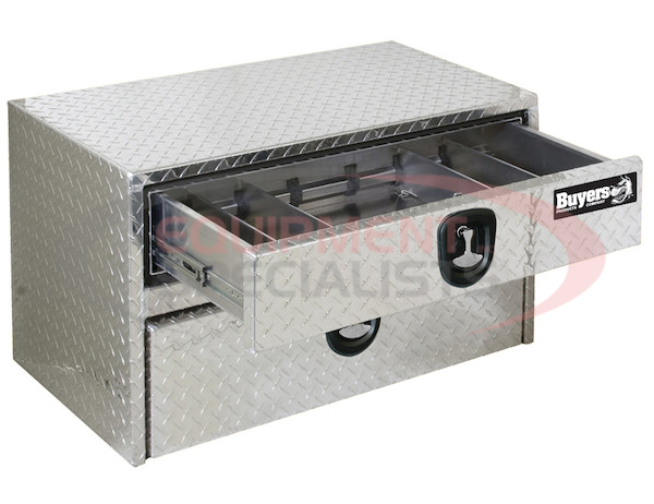 20x18x24 Inch Diamond Tread Aluminum Underbody Truck Box With Drawer