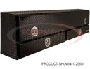 21x13x72 Inch Gloss Black Diamond Tread Aluminum Pick-Up Truck Contractor With Lower Drawers Topsider