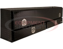 21x13x88 Inch Gloss Black Diamond Tread Aluminum Pick-Up Truck Contractor With Lower Drawers Topsider