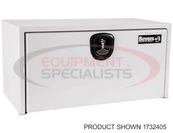 24x24x24 Inch White Steel Underbody Truck Box With 3-Point Latch