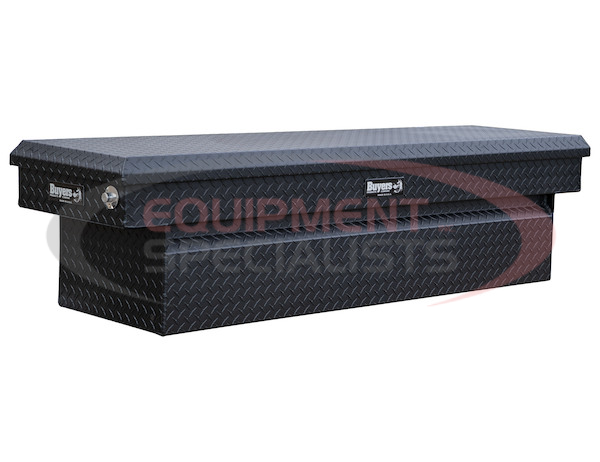 23x27x71 Inch Textured Matte Black Diamond Tread Aluminum Crossover Truck Box - Lower Half 16x27x60