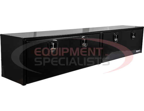 18x16x96 Inch Black Smooth Aluminum Topsider Truck Box