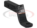 2 Inch Ball Mount With 8 Inch Drop x 10 Inch Long Tube Black