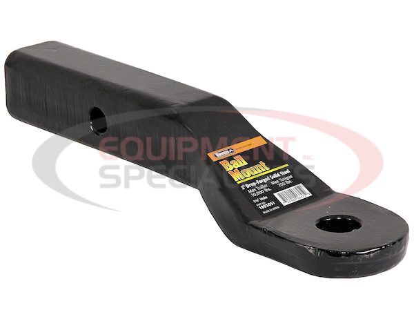 2 Inch Heavy-Duty Ball Mount 2 Inch Drop x 7-5/8 Long Tube Black For 1-1/4 Hole