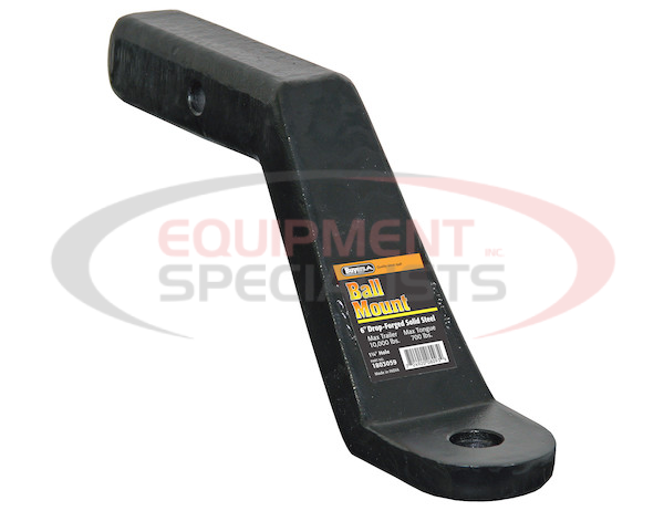 2 Inch Heavy-Duty Ball Mount 6 Inch Drop x 9-3/8 Long Tube Black For 1-1/4 Hole