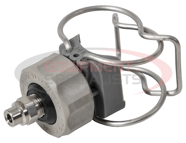 Quick Connect Spray Nozzle for Left and Right Lanes on Three Lane Stainless Steel Spray Bars