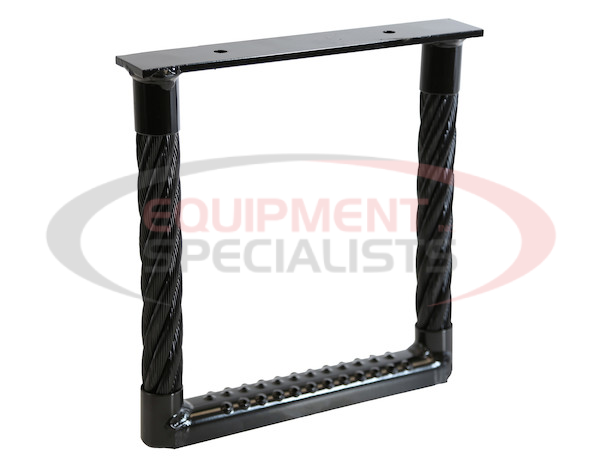 Black Powder Coated Cable Type Truck Step - 12 x 12 x 1.38 Inch Deep