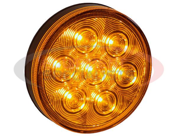 4 Inch Amber Round Turn &amp; Park Light With 7 LEDs