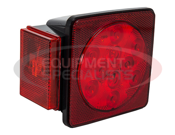 Passenger Side 5 Inch Box-Style LED Stop/Turn/Tail Light for Trailers Under 80 Inches Wide