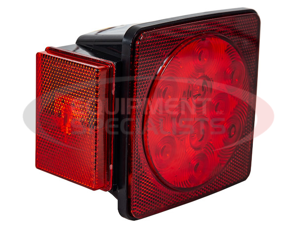 Driver Side 5 Inch Box-Style LED Stop/Turn/Tail Light for Trailers Under 80 Inches Wide (Includes License Light)