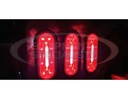6 Inch Oval Stop/Turn/Tail + Backup Combination Light with Light Stripe LED Tubes