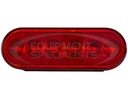 6 Inch Red Oval Stop/Turn/Tail Light With 6 LEDs Kit - Includes Grommet and Plug