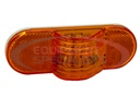 6 Inch Amber Oval Mid-Turn Signal-Side Marker Light Kit with 9 LEDs (PL-3 Connection, Includes Grommet and Plug)