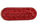6 Inch Red Oval Stop/Turn/Tail Light with 20 LEDs Kit (PL-3 Connection, Includes Grommet and Plug)