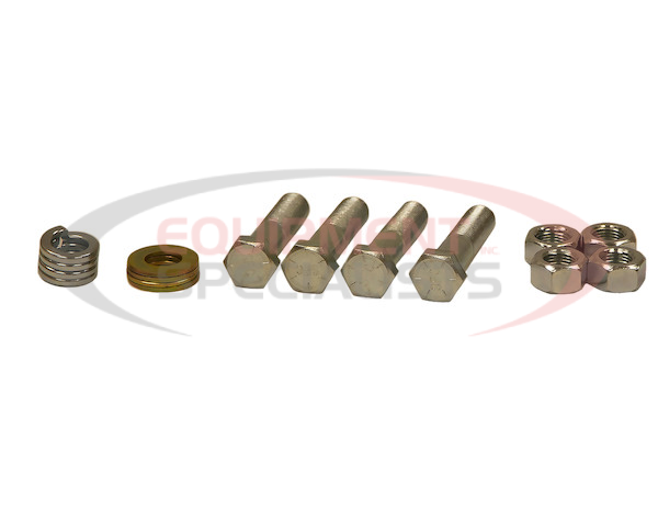 Mounting Kit: (4) 9/16 in. x 2-1/2 in. Grade 8 cap screws, (4) 9/16 in. Grade 8 hex nuts, (4) 9/16 in. heavy lock washers and safety pin w/ chain