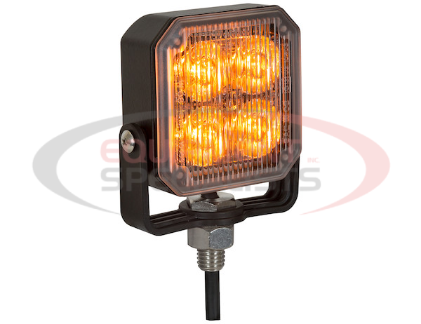 Post-Mounted 3 Inch Amber LED Strobe Light