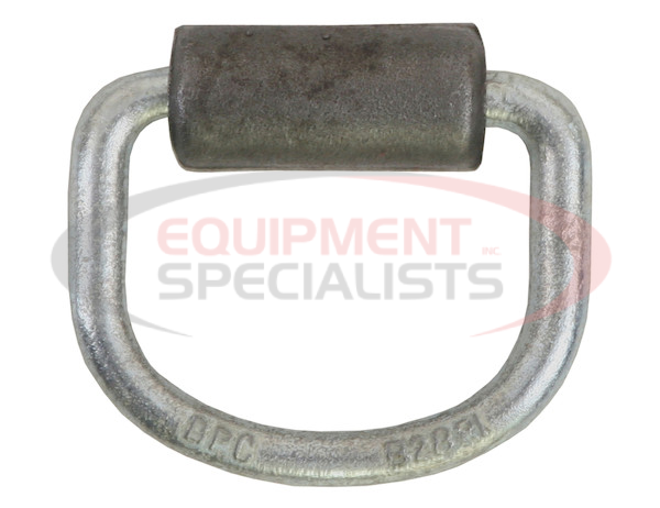 3/8 Inch Heavy Duty Rope Ring With Weld-On Mounting Bracket Zinc Plated