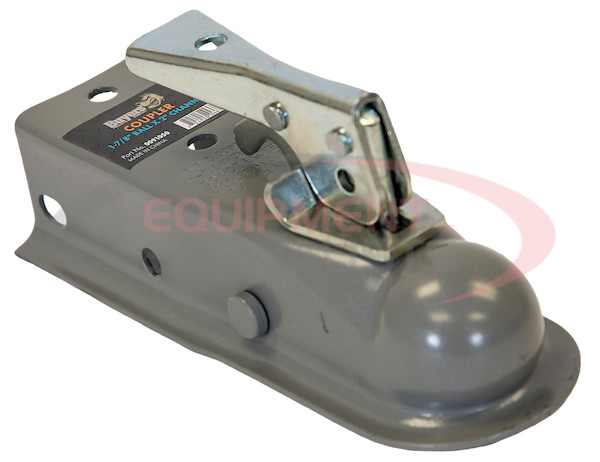 Straight Tongue Coupler - 1-7/8 Inch Ball, 3 Inch Channel, 200 Pound Tongue Weight, Primed Steel