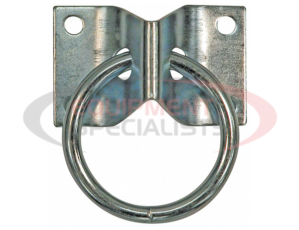 Surface Mounted Rope Ring With 2-Hole Integral Mounting Bracket Zinc Plated
