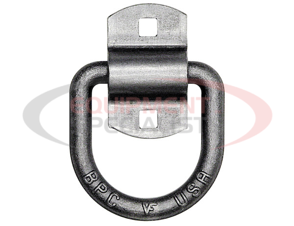 Domestically Forged 1/2 Inch Forged D-Ring With 2-Hole Mounting Bracket