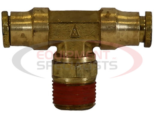(Buyers) [BBT0M375P375S] BRASS DOT PUSH-IN SWIVEL MALE BRANCH TEE 3/8 INCH TUBE OD X 3/8 INCH PIPE THREAD