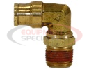 Brass DOT Push-In Swivel Male Elbow 3/8 Inch Tube O.D. x 3/8 Inch Pipe Thread