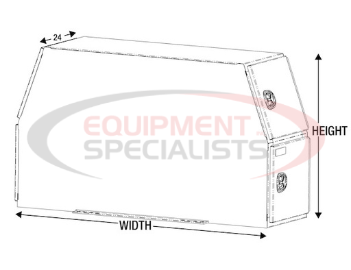 (Buyers) [BP824624W] 46x24x82 Inch Flat Floor White Steel Backpack Truck Box