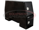 65x24x82 Inch Black Steel Backpack Truck Box - 13.3 Inch Offset Floor
