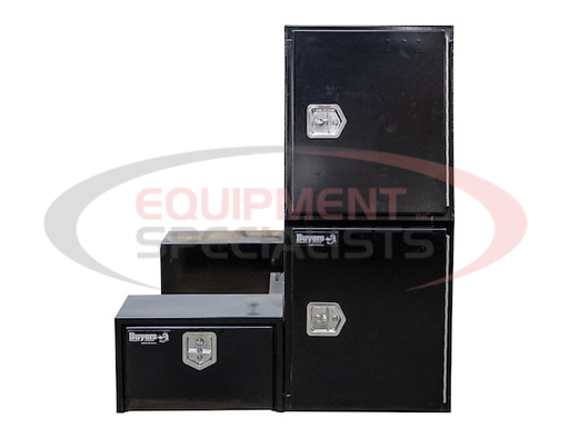 (Buyers) [BP855548B] 85x55x48 Inch Black Steel L-Pack Backpack Truck Box - 8.5 Inch Offset