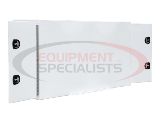 (Buyers) [BP964824WLL] White Steel Straight Side Backpack Truck Box with Adjustable Shelving