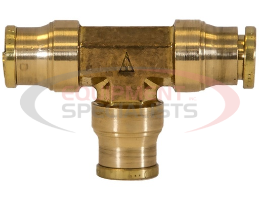 (Buyers) [BUT0P25] Brass DOT Push-In Union Tee 1/4 Inch Tube O.D.