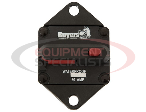 (Buyers) [CB62PB] 60 Amp Push-to-Trip Circuit Breaker