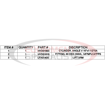 (Boss) [HYD01648] HYD CYL LIFT KIT, PRIOR TO 1989