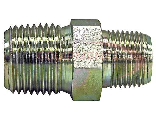 (Buyers) [H3069X4] Hex Nipple 1/4 Inch Male Pipe Thread To 1/4 Inch Male Pipe Thread