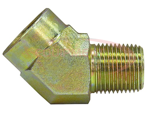 (Buyers) [H3359X4] 45? Street Elbow 1/4 Inch Male Pipe Thread To 1/4 Inch Female Pipe Thread