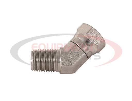 (Buyers) [H9355X4X4] 1/4-18 Inch NPSM Female Pipe Swivel To 1/4-18 Inch Male Pipe 45? Elbow