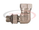 9/16-18 Inch Male Straight Thread 3/8-18 Inch NPSM Female Pipe Swivel 90? Elbow