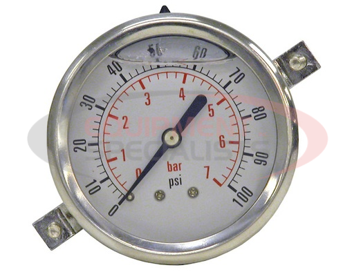(Buyers) [HPGC100] SILICONE FILLED PRESSURE GAUGE - PANEL CLAMP MOUNT 0-100 PSI