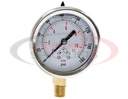 SILICONE FILLED PRESSURE GAUGE - STEM MOUNT 0-10, 000 PSI