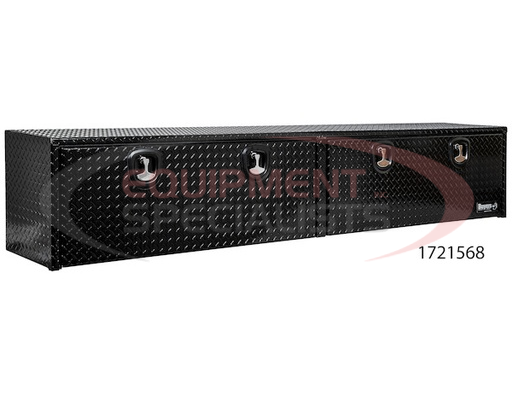 (Buyers) [1721564] 18x16x88 Inch Gloss Black Diamond Tread Aluminum Topsider Truck Box