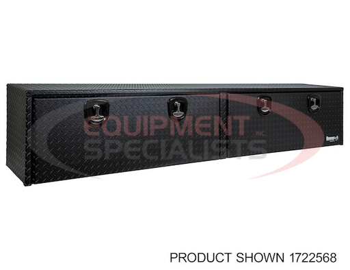(Buyers) [1722563] 18x16x72 Textured Matte Black Diamond Tread Aluminum Topsider Truck Box