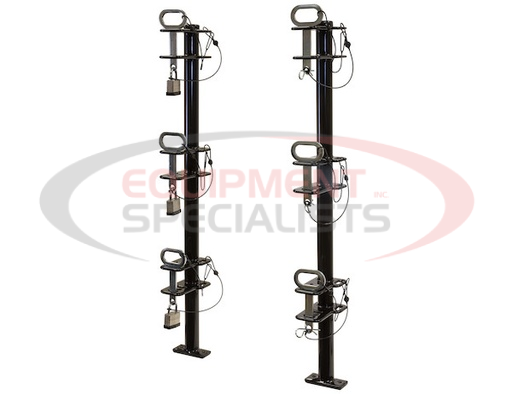 (Buyers) [LT16] 1 POSITION CHANNEL-STYLE LOCKABLE TRIMMER RACK FOR OPEN LANDSCAPE TRAILERS