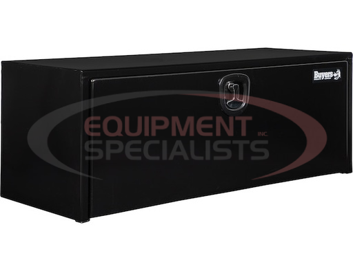(Buyers) [1702311] 18x18x48 Inch Black Steel Underbody Truck Box with Built-In Shelf - 3-point Latch
