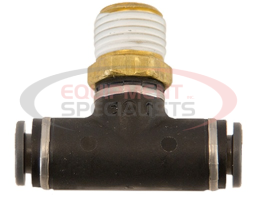 (Buyers) [NBT0M25P25S] BRASS/POLY DOT PUSH-IN SWIVEL MALE BRANCH TEE 1/4 INCH TUBE OD X 1/4 PIPE THREAD