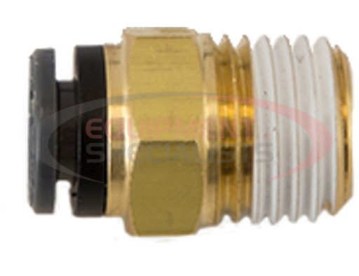 (Buyers) [NC00M375P25] Brass/Poly DOT Push-In Male Connector 3/8 Inch Tube O.D. x 1/4 Inch Pipe Thread
