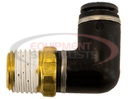 Brass/Poly DOT Push-In Swivel Male Elbow 1/4 Inch Tube OD x 1/4 Inch Pipe Thread