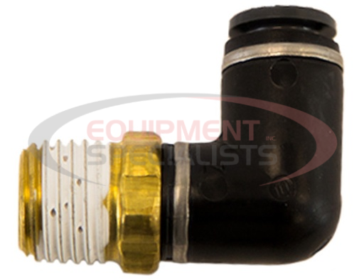 (Buyers) [NE90M375P375S] Brass/Poly DOT Push-In Swivel Male Elbow 3/8 Inch Tube OD x 3/8 Inch Pipe Thread