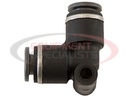 BRASS/POLY DOT PUSH-IN UNION ELBOW 1/4 INCH TUBE O.D.