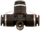Brass/Poly DOT Push-In Union Tee 1/4 Inch Tube O.D.