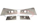Extended Stainless Steel Truck Hood Light Brackets For Use With Dual Stud Plow Lights